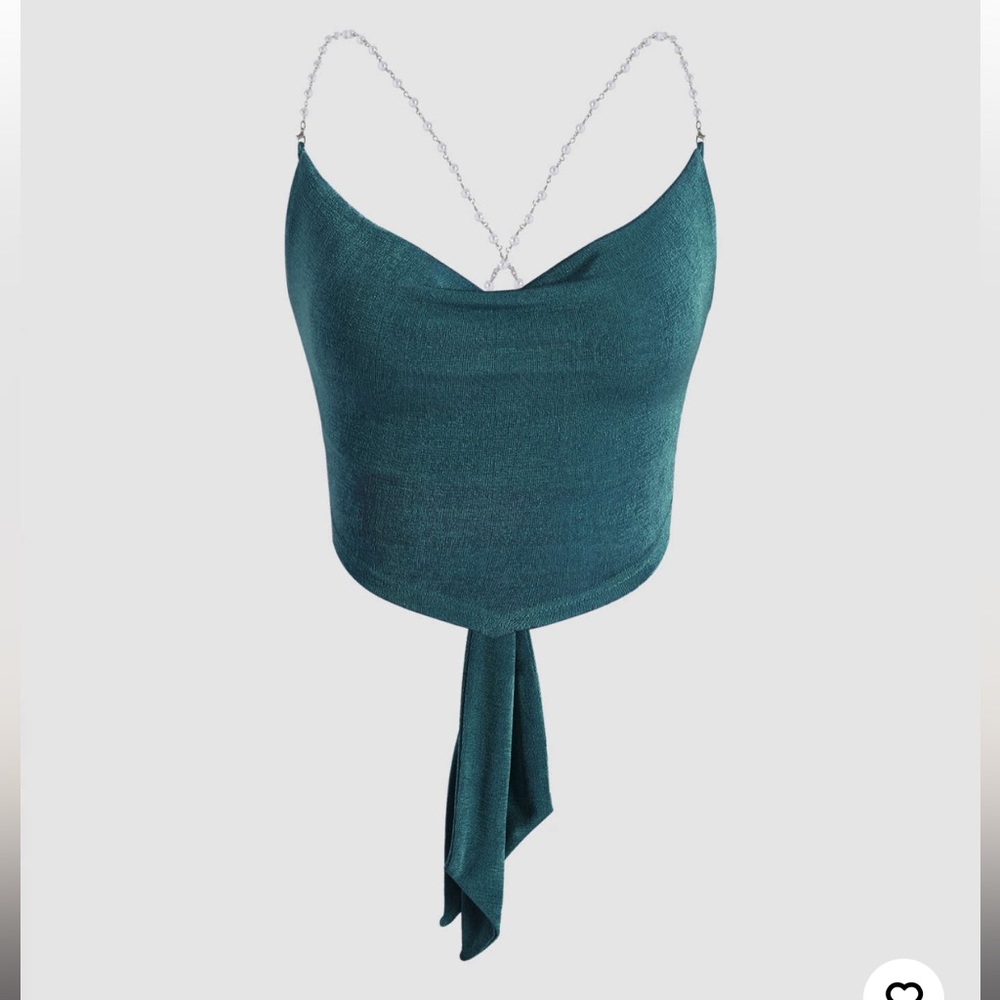 Pearl and ruched skirt set